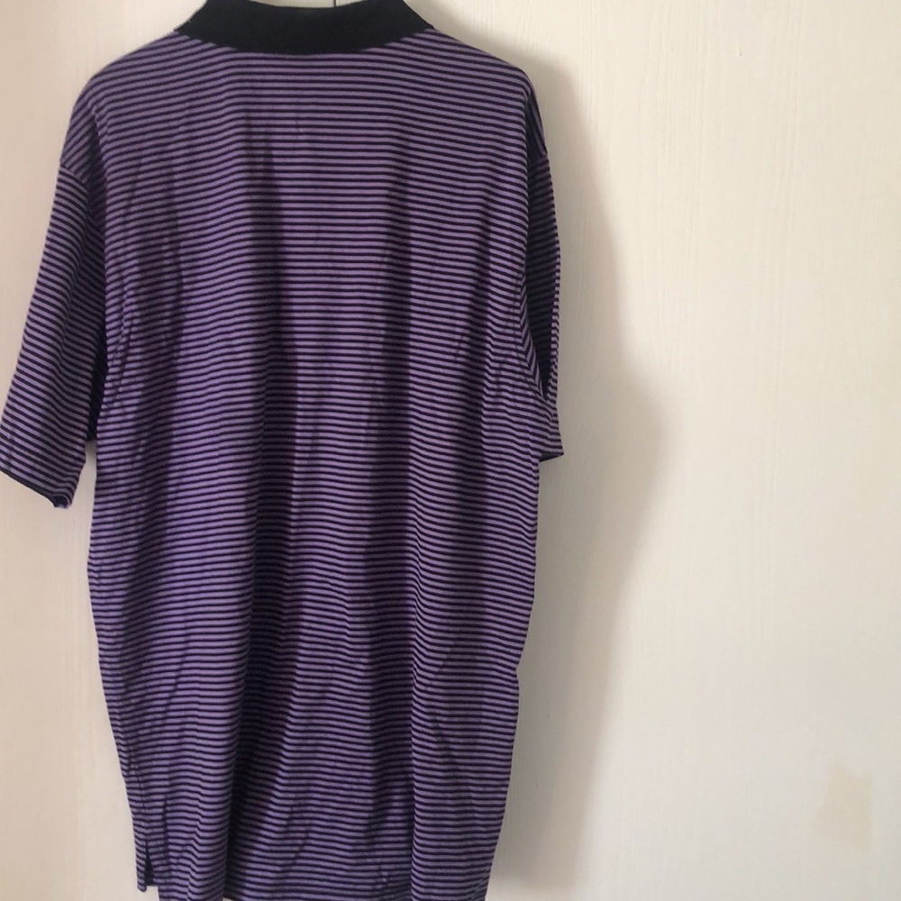 Peter Milllar spring medalist polo town crafted purple striped collar golf shirt - Picture 12 of 12